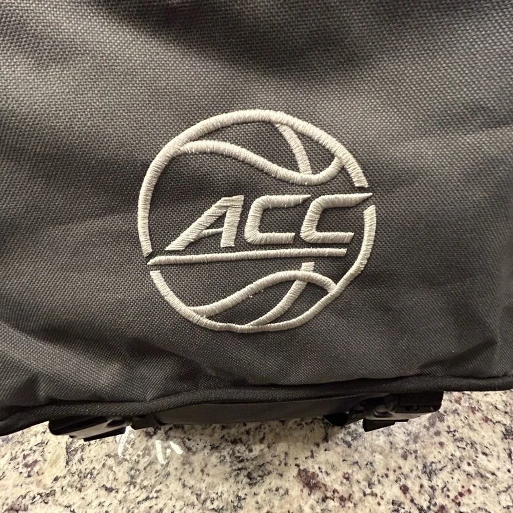 Gray ACC Basketball Embroidered‎ Backpack Lunch Cooler with Buckle Straps